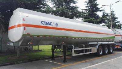 China 45000L Used Stainless Steel Tanker Trailers LINGYU Brand For Oil Transportation for sale