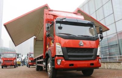 China 2012 Year Used Heavy Duty Trucks 4×2 Drive Mode HOWO Brand Van Body Cargo Box for sale