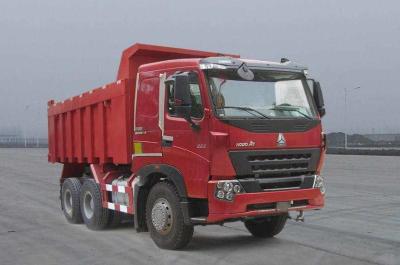 China Red Color Dongfeng 2nd Hand Tipper Trucks With 6x4 Drive EURO 3 Diesel Engine for sale