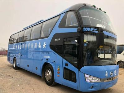 China Current New Arrival Used Higer Coach Bus 39 Seats Diesel Blue A Layer An Half Wechai Run Good for sale