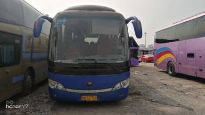 China Os assentos luxuosos azuis usaram ônibus 39 Seaters de Yutong motor diesel de um Yuchai de 2010 anos à venda