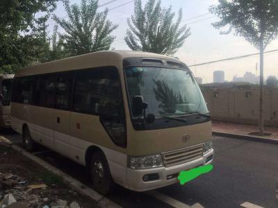 China Gas Fuel Toyota Used Coaster Bus With Luxury Leather Seats 6990mm Bus Length for sale