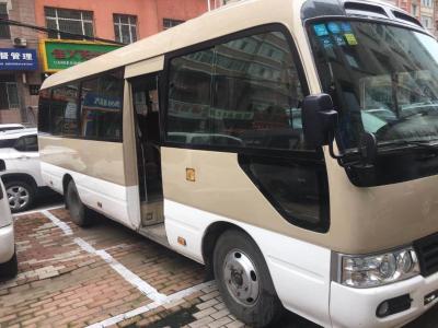 China 27 Seats Toyota Used Coaster Bus 1HZ Engine Diesel Fuel 2010 Year 6990x2025x2585mm for sale