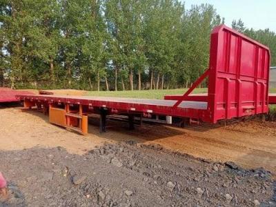 China 12.5m 3 Axles 40FT Second Hand Semi Trailers Low Flatbed Semi Trailer ISO Certification for sale