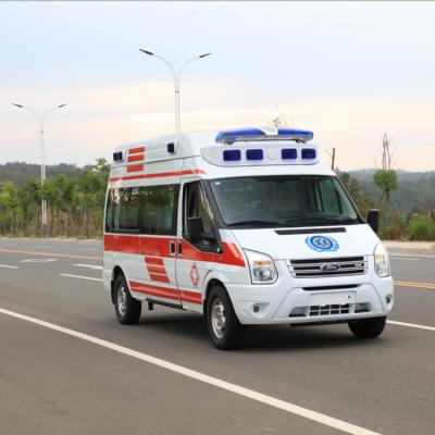 China Bewegliche Verhinderung SPVs Schutz-Art Krankenwagen des spezieller Zweck-Fahrzeug-ICU mit Ventilator zu verkaufen