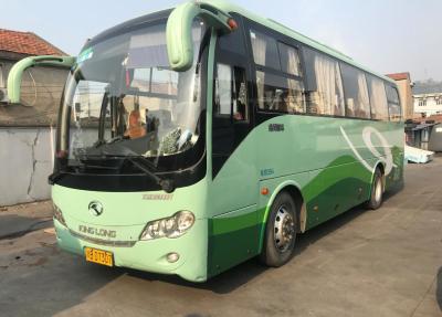 中国 使用された観光バスKinglong XMQ6900 39は左のステアリング単一のドアの鋼鉄シャーシの低いキロメートルによって使用される乗客バスをつける 販売のため