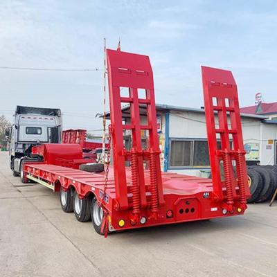 China Remolque resistente 60 de Lowboy de 3 árboles 80 100 toneladas de Lowbed de la cama del camión de remolque bajo semi en venta
