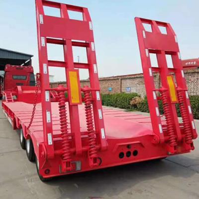 中国 油圧拡張可能な3車軸60トンの低いボディ低いベッドのトレーラー半100トンのLowboyのトレーラー 販売のため
