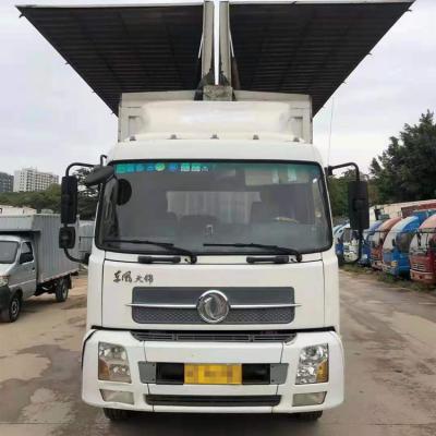 China Used DONGFENG Van Cargo Truck 6 Wheels 4X2 Flying Wing Van 180hp Truck for sale