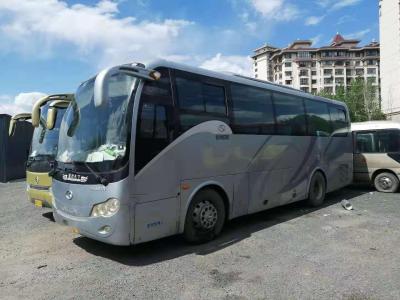 China Kilómetro bajo doble usado de las puertas 39seats del autobús XMQ6900 de Kinglong dejado el chasis de acero de dirección en venta