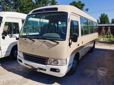 China Used Toyota Coaster 17-30 Seater Luxury Seats Desks Gasoline LHD 2017 Made in Japan for sale