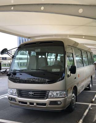 China 2010 Year 20 Seats Used Coaster Bus 2TR Gasoline Engine Used Mini Bus Toyota Coaster Bus Left Hand Steering for sale