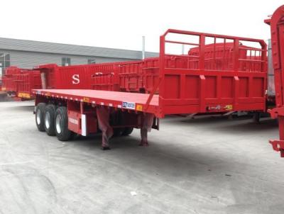 China Heavy Duty Flatbed 13m  Low-Bed Semi-Trailer For Factory Container Use for sale