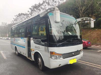 China O ônibus público branco diesel usado ano usado do tipo ZK6761 em 2017 LHD de Yutong usou ônibus dos assentos do EURO V 29 do motor de Yuchai à venda