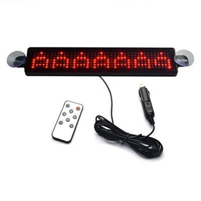 China Remote Control Car Window Acrylic Running Programmable Led Sign for sale