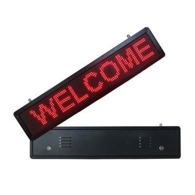 China Red USB Wifi 4G DIP Text Scrolling Bus P10 Led Sign Board for sale