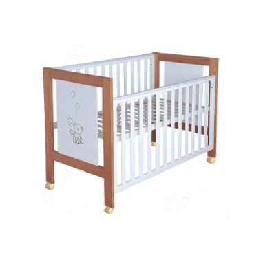 China Carton Cute Wooden Cots For Babies , White Baby Sleeping Cot for sale