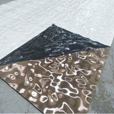 Chine Ondulation d'or de l'eau de mur de plafond de plat de couleur d'acier inoxydable de feuilles de solides solubles 304 à vendre