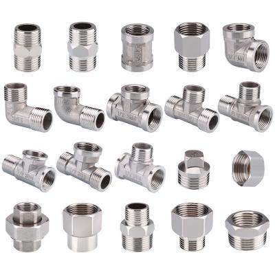 China Size 10mm Stainless Steel Pipe Fittings 201 Threaded T Pipe Fitting for sale