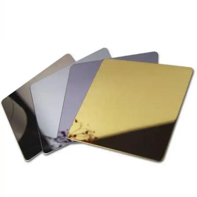 China 201 316 Gold Mirror Decorative Stainless Steel Sheet 2440mm Length for sale
