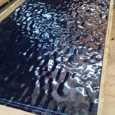 China SS 304 Water Ripple Decorative Stainless Steel Sheet PVD Colour Stainless Steel Plate for sale
