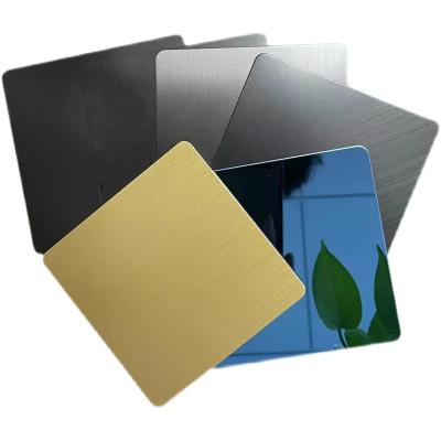 China 304 Ti Finish Stainless Steel Sheet 4X8 Colored Decorative Metal Ss Sheets for sale