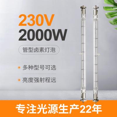 Chine le double de tungstène de 230V 2000W a fini les avances linéaires du message publicitaire 215mm de lampe d'halogène à vendre