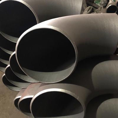 China Las instalaciones de tuberías de SCH 40 codean el codo de acero soldado con autógena negro de 90 grados en venta