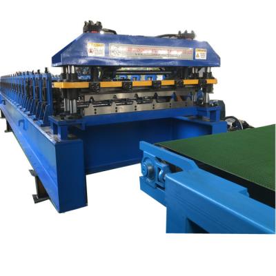 China Metal Roofing 0.2mm Steel Sheet Roll Forming Machine Plc Control for sale