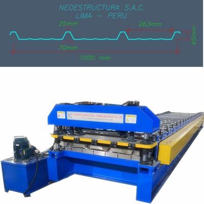 China Tr4 Tr5 Tr6 Trapezoidal Steel Profile Roll Forming Machine 80mm Shaft for sale