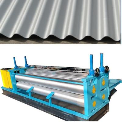 China Thin 0.3mm Sheet Roll Forming Machine Metal Horizontal Round Wave for sale