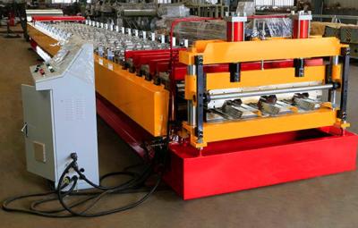 China Floor Deck Plate Roof Roll Forming Machine For Building Steel Sheet for sale