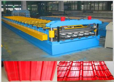 China Glazed Color Roof Sheet Roll Forming Machine With Pillar Structure Design for sale