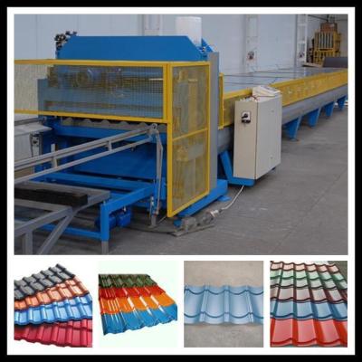China 1100 Type Color Steel Roof Roll Forming Machine / Tile Forming Machine Hydraulic Cutting for sale