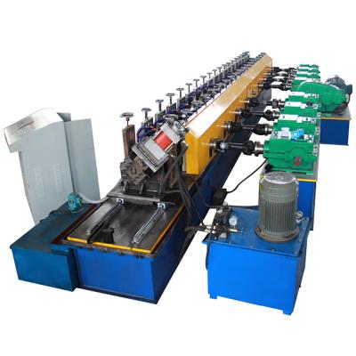 China Automatic CZ Purlin Roll Forming Machine 5 Tons Manual Uncoiler PLC Control for sale