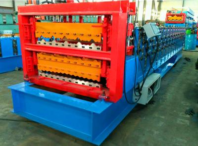 China 3.5 T Weight Double Deck Roll Forming Machine 7.5 KW Hard Forged Shaft for sale
