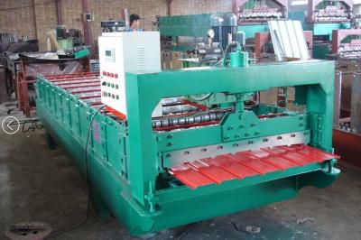 China 1250 MM Feeding Width Metal Roof Roll Forming Machine 1.5 Inch Chain Drive for sale