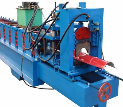 China Aluminum Ridge Cap Metal Roofing Roll Forming Machine 8 - 12 M / Min Production Capacity for sale