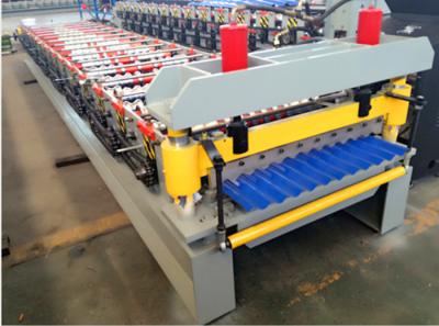 China 0.7mm Dakwerk 8m/Min - de Machine van 12m/Min Corrugated Iron Sheet Making Te koop