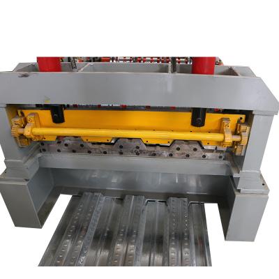 China Floor Galvanized Steel Decking 0.4mm Cold Roll Forming Machine Plc Control System for sale