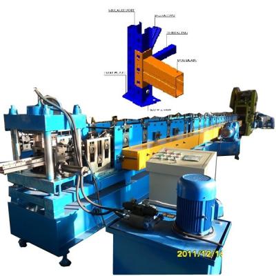 China Teardrop Rack Upright Rolling Forming Machine GI 90mm Shaft for sale