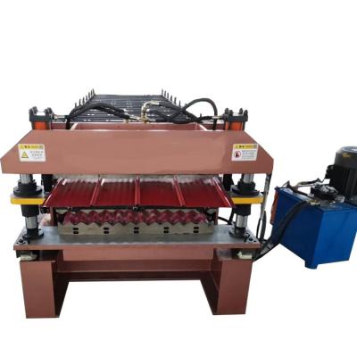 China 7.5Kw Corrugated Sheets Roll Forming Machine PLC Double Layer PPGI PPGL for sale
