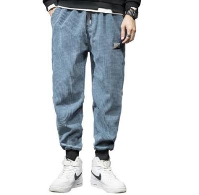 China Custom Clothing Factory China Men'S Casual Corduroy Trousers Long Pants With Drawstring for sale