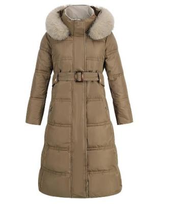 China Custom Clothing Factory China Women'S Slim Down Jacket Long Winter Coat Hooded Puffer Jacket for sale
