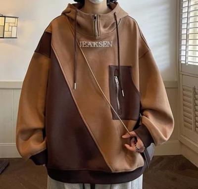 Китай Hoodies кармана сверхразмерного длинного рукава изготовленных на заказ людей Китая фабрики одежды передние с молнией и клобуком продается