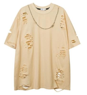 Chine T-shirt 100% affligé par douille de short du coton 230gsm de For Small Business de fabricant d'habillement à vendre