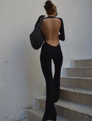 Китай Bodysuit пригонки Balckless женщин 15% лайкра 85% полиэстер производителя одежды небольшого количества длинным Flared рукавом продается