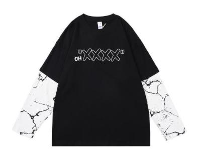 Chine T-shirt 100% de douille de l'impression surdimensionné des hommes de coton des fabricants 230GSM d'habillement d'OEM double long à vendre