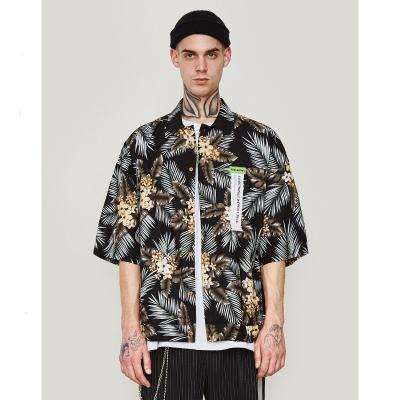 China Small order clothing manufacturers Sustainable Printed Funny Mens Beach Hawaiian Shirt Single Button for sale