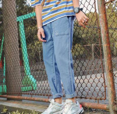 Китай Джинсовая ткань людей гарема лета весны задыхается джинсы талии Drawstring с большими карманами продается